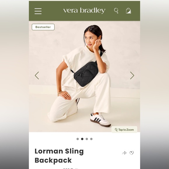 Vera Bradley Lornman Sling Backpack - Picture 10 of 11